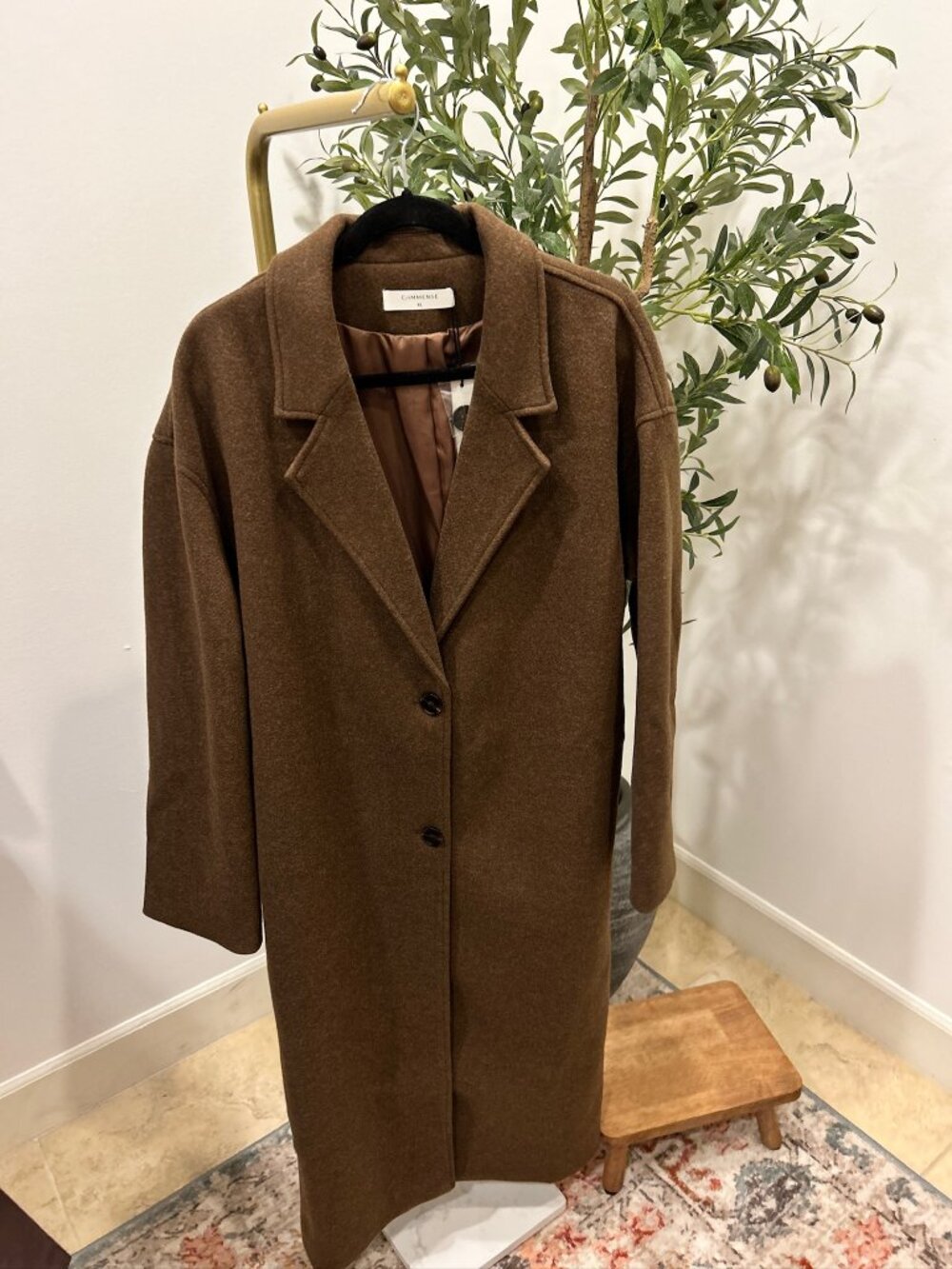 Commense Brown Trench Coat